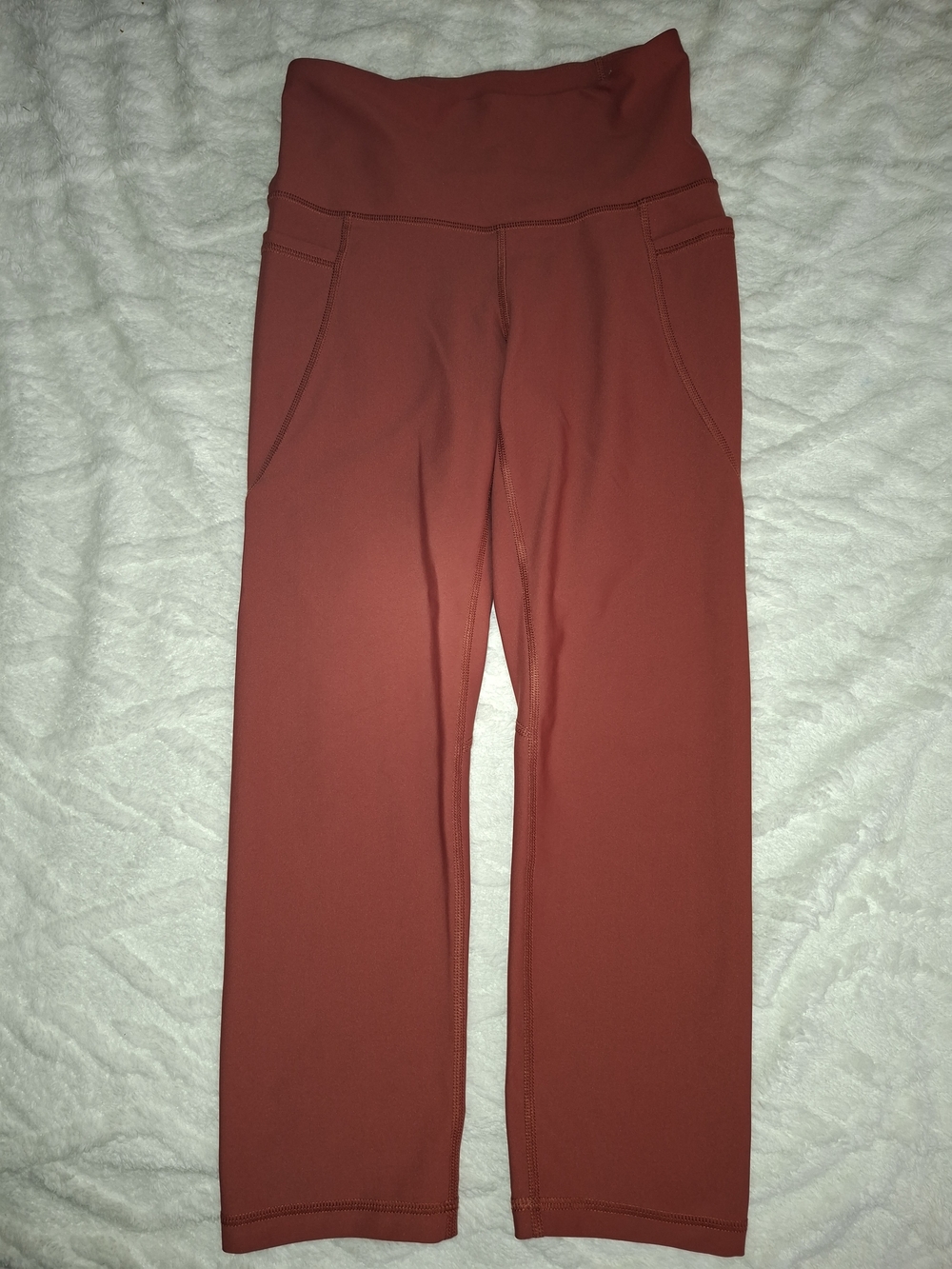Old Navy Women's Rust Red High-Waist Track Pants